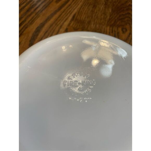 Fire King, Peach Lustre, Casserole, Vintage, MCM, 11, 1 1/2 Quart, Round, Doub - Picture 7 of 7